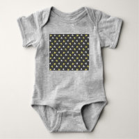 Popcorn Baby Bodysuit (dunkelgrau & Buttergelb)