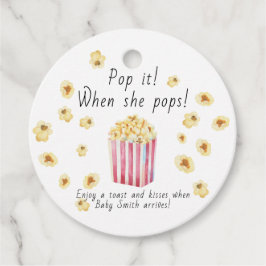 Popcorn Baby Dusche Pop wenn sie Pop Geschenkanhänger