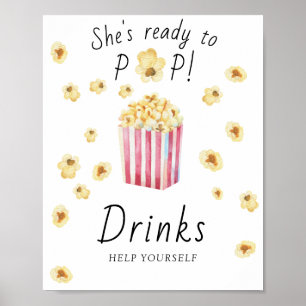 Popcorn-Baby-Party - GETRÄNKE Poster