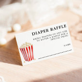 Popcorn Baby Shower Diaper Raffle Begleitkarte