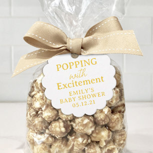 Popcorn Baby Shower Popping mit Spannung Geschenkanhänger