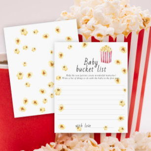 Popcorn Babydusche - Baby Eimer List Spiel