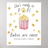 Popcorn Babydusche - Babys sind süß Poster (Vorne)