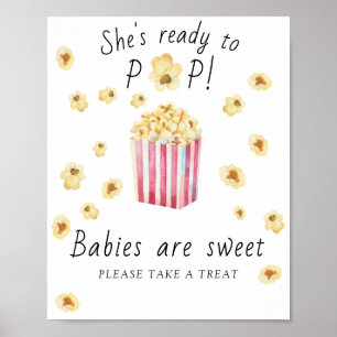 Popcorn Babydusche - Babys sind süß Poster