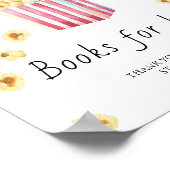 Popcorn-Babydusche - Bücher für Kinderposter Poster (Ecke)