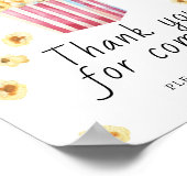 Popcorn-Babydusche - Danke, dass du gekommen bist Poster (Ecke)