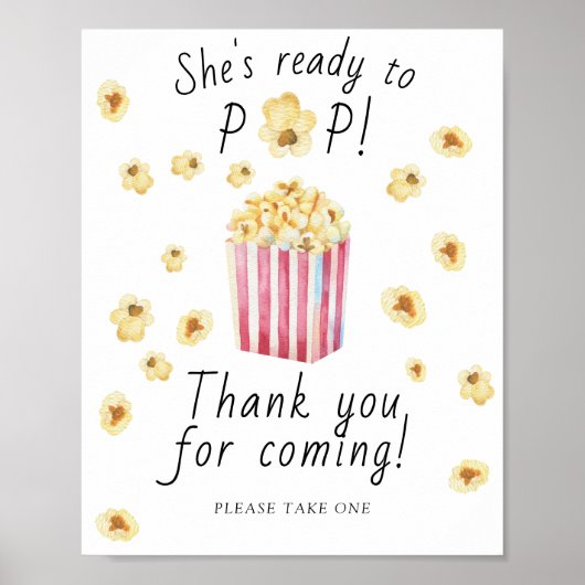 Popcorn-Babydusche - Danke, dass du gekommen bist Poster (Vorne)