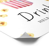 Popcorn Babydusche - GETRÄNKE Poster (Ecke)