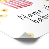 Popcorn Babydusche - Name dieses Babynahrung Poster (Ecke)