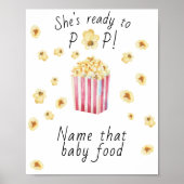 Popcorn Babydusche - Name dieses Babynahrung Poster (Vorne)