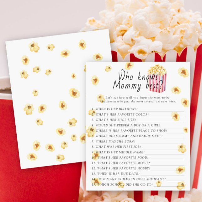 Popcorn Babydusche Wer das beste Spiel der Mama ke (Von Creator hochgeladen)