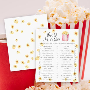 Popcorn Babydusche würde sie eher spielen