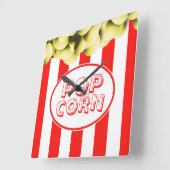 Popcorn Bag Funny Movie Thema Quadratische Wanduhr (Winkel)