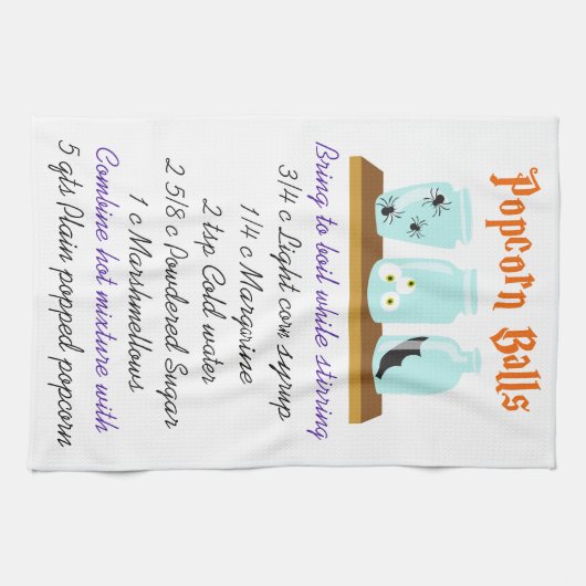 Popcorn Balls Rezept Geschirrtuch (Horizontal)