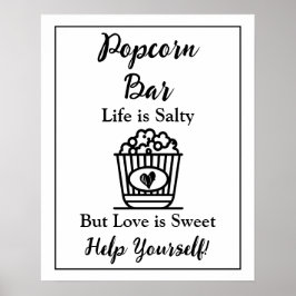 Popcorn-Bar | Hochzeitszeichen Poster