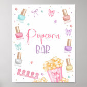 Popcorn Bar Mani-Pedi Party Manicure Pedicure Girl Poster (Vorne)