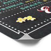 Popcorn-Bar-Menü Party-Schild Poster (Ecke)