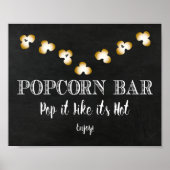 Popcorn Bar Sign - Pop wie es heiß ist Poster (Vorne)