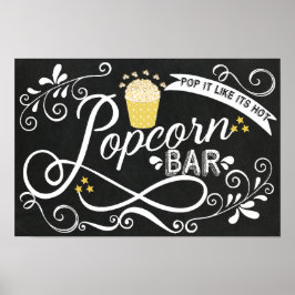 Popcorn Bar Sign Poster