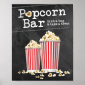 Popcorn Bar Sign Poster (Vorne)