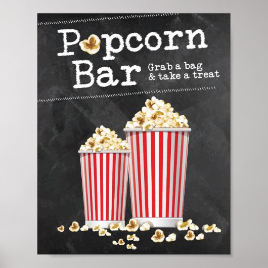 Popcorn Bar Sign Poster (Vorne)