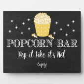 Popcorn Bar Sign Table Easel Fotoplatte (Vorderseite)