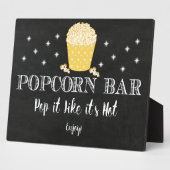 Popcorn Bar Sign Table Easel Fotoplatte (Seite)