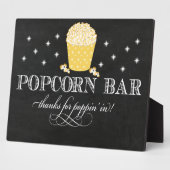 Popcorn Bar Sign Table Easel Fotoplatte (Seite)