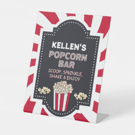 Popcorn Bar - Tafelschild für Party Sockelschild