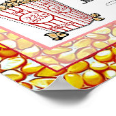 Popcorn Bar Wedding oder Baby Shower Sign Poster (Ecke)