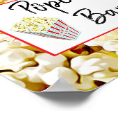 Popcorn Bar Wedding oder Baby Shower Sign Poster (Ecke)