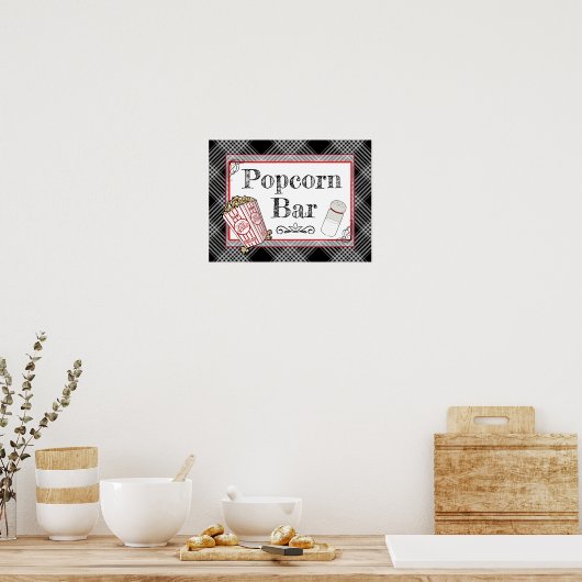 Popcorn Bar Wedding oder Baby Shower Sign Poster (Küche)
