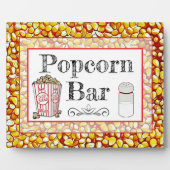 Popcorn Bar Wedding oder Babyduschsignatur Fotoplatte (Vorderseite)