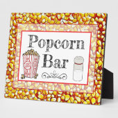 Popcorn Bar Wedding oder Babyduschsignatur Fotoplatte (Seite)