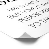 Popcorn Bar Wedding oder Party Sign Poster (Ecke)