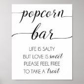 Popcorn Bar Wedding oder Party Sign Poster (Vorne)