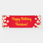 Popcorn Birthday Party Movie Theater Banner (Horizontal)