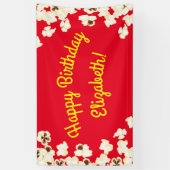 Popcorn Birthday Party Movie Theater Banner (Vertikal)