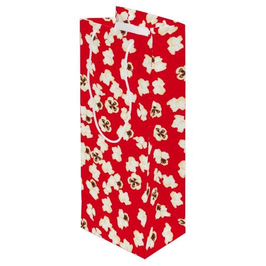 Popcorn Birthday Party Movie Theater Geschenktüte Für Weinflaschen (Rückseite Schrägansicht)