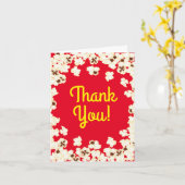 Popcorn Birthday Party Movie Theater Karte (Gelbe Blume)