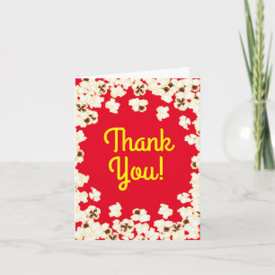 Popcorn Birthday Party Movie Theater Karte