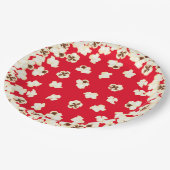 Popcorn Birthday Party Movie Theater Pappteller (Schrägansicht)