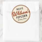 Popcorn-Box-Aufkleber Runder Aufkleber (Tasche)