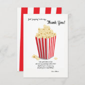 Popcorn-Box Vielen Dank Hinweis Einladung (Vorne/Hinten)