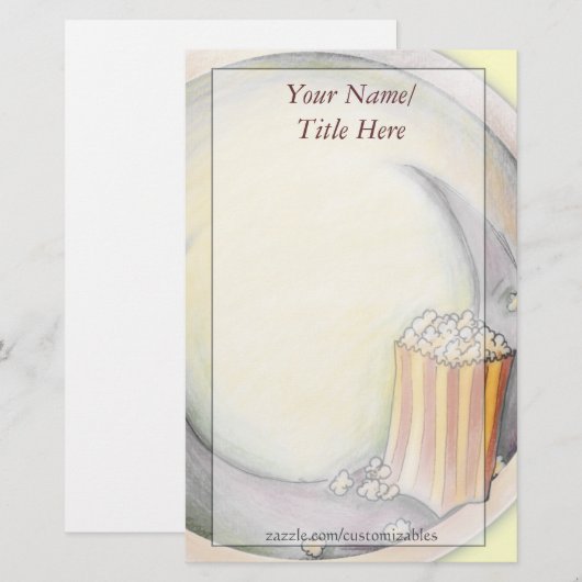 Popcorn-Briefpapier Briefpapier (Vorne/Hinten)