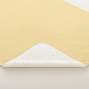 Popcorn Butter Gelb Solid Color Print Sherpadecke