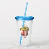 Popcorn-Cartoon-Abbildung Acryltrinkbecher (Rückseite)