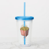 Popcorn-Cartoon-Abbildung Acryltrinkbecher (Vorderseite)