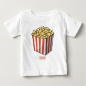 Popcorn-Cartoon-Abbildung Baby T-shirt (Vorderseite)