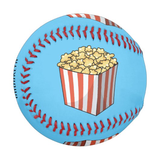 Popcorn-Cartoon-Abbildung Baseball (Vorderseite Links)